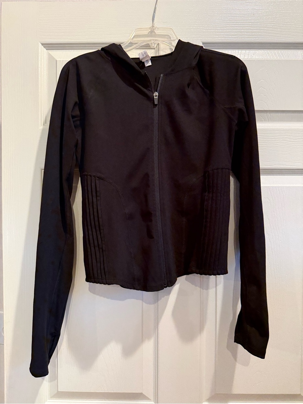 Yogalicious Black Hooded Zip-Up Bomber Jacket
